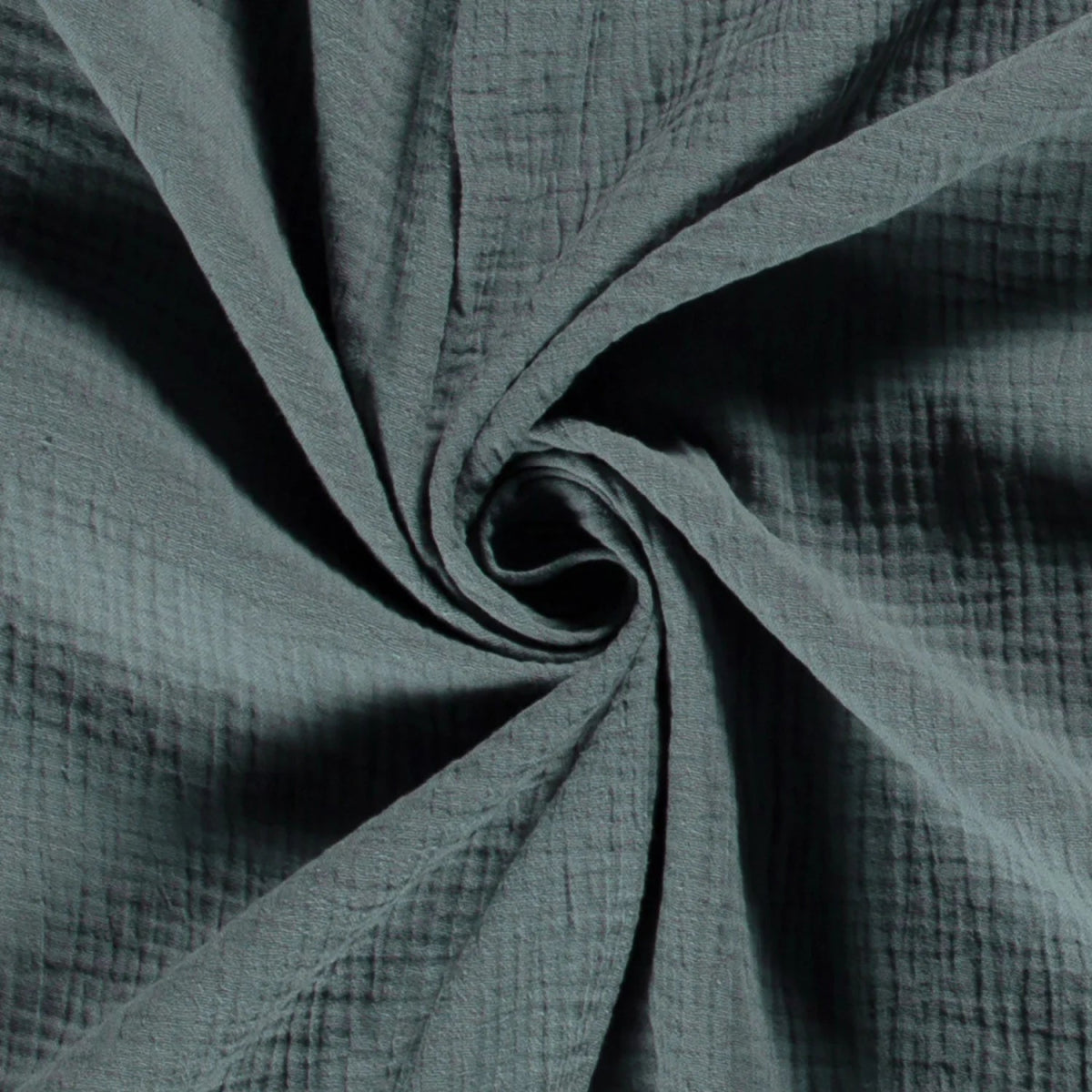 StoffRoyal Musselin UNI Stoffe – Vielfältige Farbvarianten (+38) für Kreatives Nähen, 100% Baumwolle, Ideal für Textilien, Meterware-UNI-in-Stahlblau-von-StoffRoyal.-SKU:-03001/106